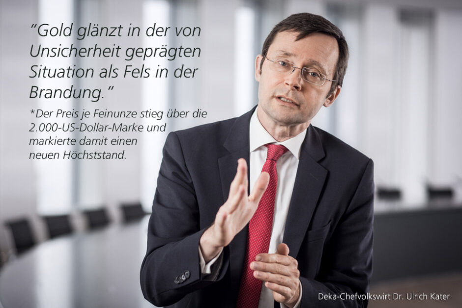 Kolumne Dr. Ulrich Kater, Chefvolkswirt der DekaBank: Gold glänzt in der Brandung