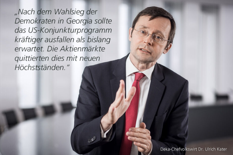 Kolumne Dr. Ulrich Kater, Chefvolkswirt der DekaBank: Politischer Schock und steigende Märkte