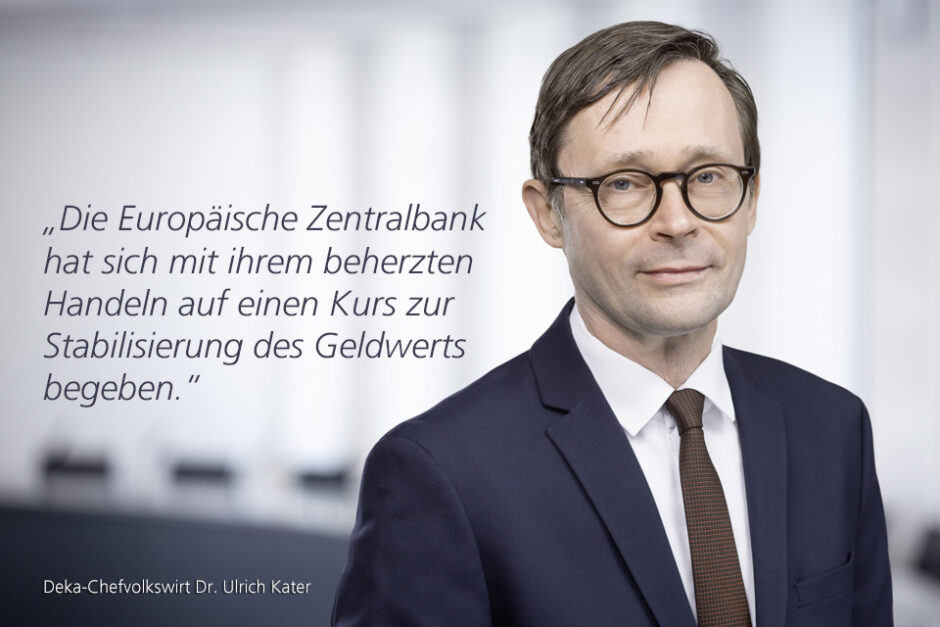 Kolumne Dr. Ulrich Kater, Chefvolkswirt der DekaBank: Inflationsbekämpfung steht im Vordergrund