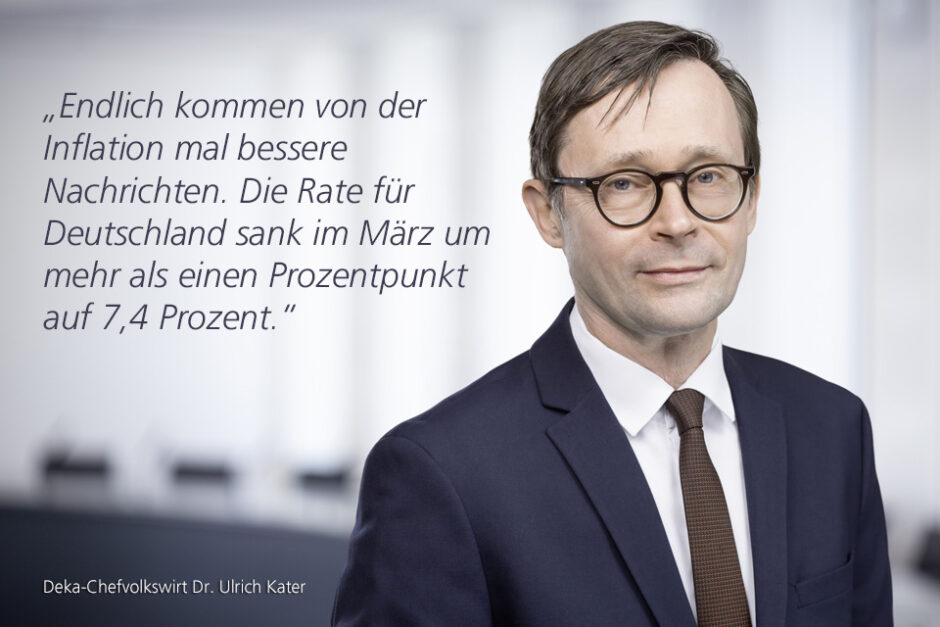 Kolumne Dr. Ulrich Kater, Chefvolkswirt der DekaBank: Inflation beginnt Abwärtstrend